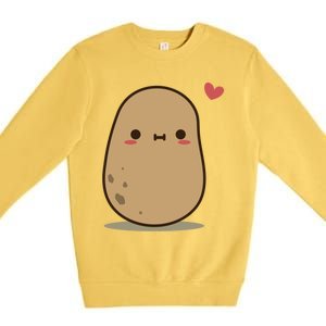 Cute Potato In Love Premium Crewneck Sweatshirt