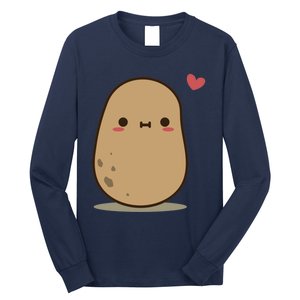 Cute Potato In Love Long Sleeve Shirt