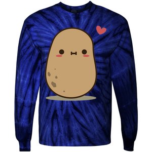 Cute Potato In Love Tie-Dye Long Sleeve Shirt