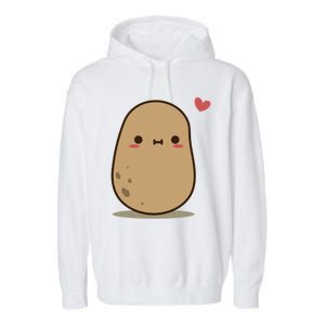 Cute Potato In Love Garment-Dyed Fleece Hoodie