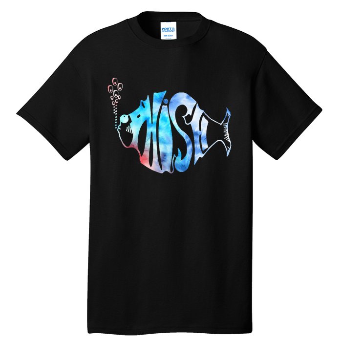 Colorful P.H.I.S.H Jam Tie Dye For Fisherman Fish Graphic Tall T-Shirt