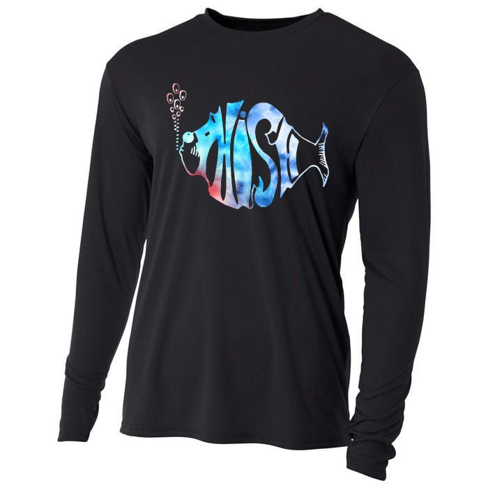 Colorful P.H.I.S.H Jam Tie Dye For Fisherman Fish Graphic Cooling Performance Long Sleeve Crew