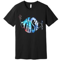 Colorful P.H.I.S.H Jam Tie Dye For Fisherman Fish Graphic Premium T-Shirt