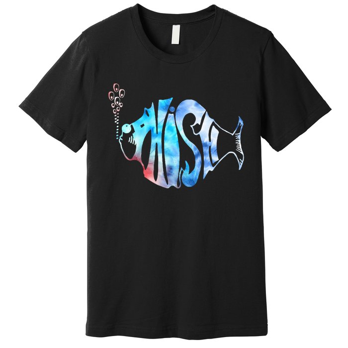 Colorful P.H.I.S.H Jam Tie Dye For Fisherman Fish Graphic Premium T-Shirt