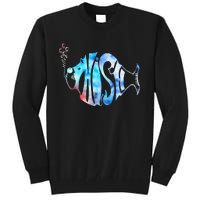 Colorful P.H.I.S.H Jam Tie Dye For Fisherman Fish Graphic Tall Sweatshirt