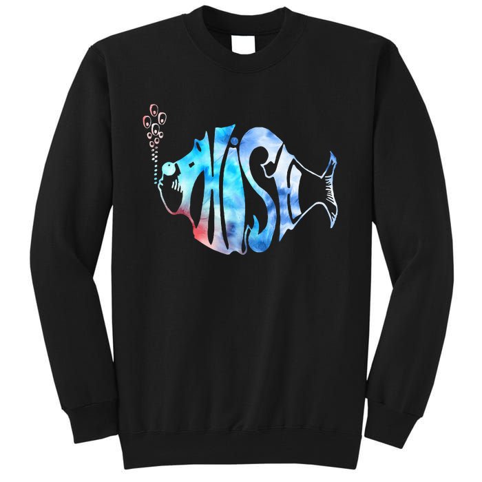 Colorful P.H.I.S.H Jam Tie Dye For Fisherman Fish Graphic Tall Sweatshirt