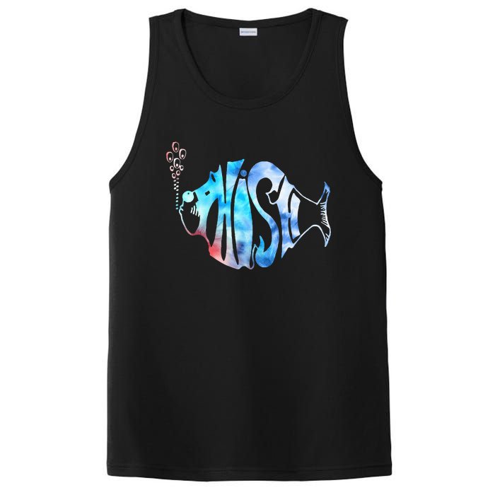 Colorful P.H.I.S.H Jam Tie Dye For Fisherman Fish Graphic PosiCharge Competitor Tank