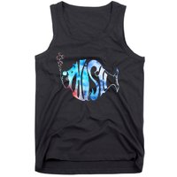 Colorful P.H.I.S.H Jam Tie Dye For Fisherman Fish Graphic Tank Top