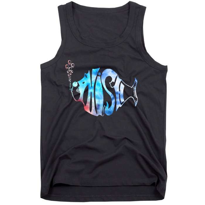 Colorful P.H.I.S.H Jam Tie Dye For Fisherman Fish Graphic Tank Top