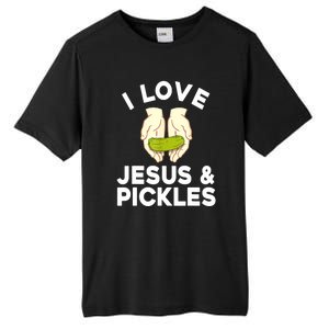 Cute Pickle Jesus Pickle Lovers Funny Gift Tall Fusion ChromaSoft Performance T-Shirt