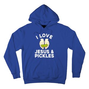 Cute Pickle Jesus Pickle Lovers Funny Gift Hoodie