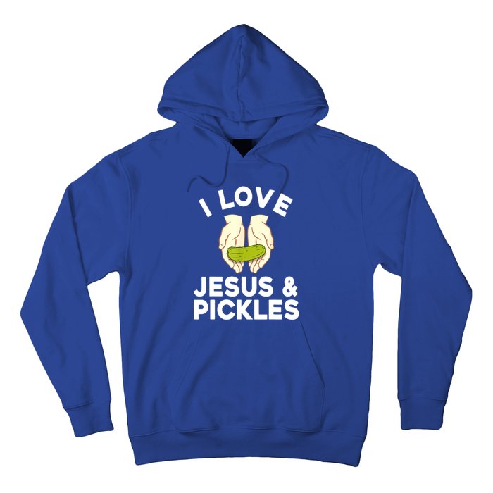 Cute Pickle Jesus Pickle Lovers Funny Gift Hoodie