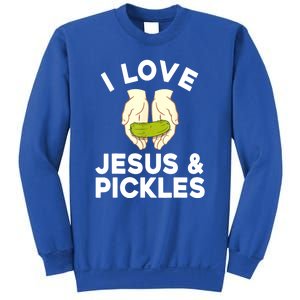 Cute Pickle Jesus Pickle Lovers Funny Gift Sweatshirt