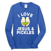 Cute Pickle Jesus Pickle Lovers Funny Gift Tall Long Sleeve T-Shirt