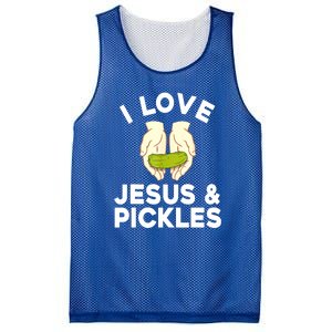 Cute Pickle Jesus Pickle Lovers Funny Gift Mesh Reversible Basketball Jersey Tank