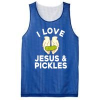 Cute Pickle Jesus Pickle Lovers Funny Gift Mesh Reversible Basketball Jersey Tank