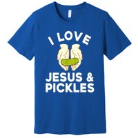 Cute Pickle Jesus Pickle Lovers Funny Gift Premium T-Shirt