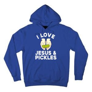 Cute Pickle Jesus Pickle Lovers Funny Gift Tall Hoodie