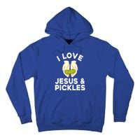 Cute Pickle Jesus Pickle Lovers Funny Gift Tall Hoodie