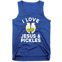 Cute Pickle Jesus Pickle Lovers Funny Gift Tank Top