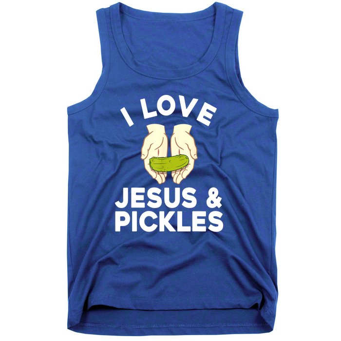 Cute Pickle Jesus Pickle Lovers Funny Gift Tank Top