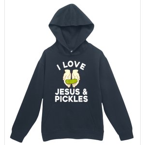 Cute Pickle Jesus Pickle Lovers Funny Gift Urban Pullover Hoodie