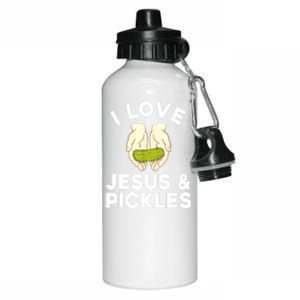 Cute Pickle Jesus Pickle Lovers Funny Gift Aluminum Water Bottle