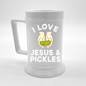 Cute Pickle Jesus Pickle Lovers Funny Gift Beer Stein