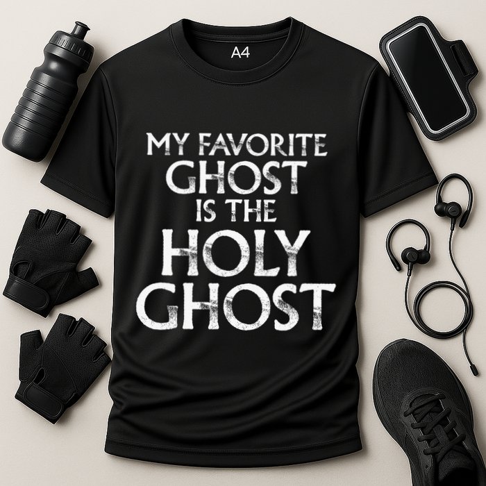 Christian Pun Joke The Only Ghost I Know is the Holy Ghost Performance Shirt