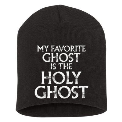 Christian Pun Joke The Only Ghost I Know is the Holy Ghost Short Acrylic Beanie