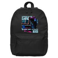 Coder Programmer Joke Nerd Dark White Hacker Bugs Night 16 in Basic Backpack