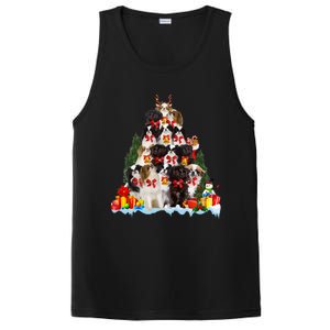 Christmas Pajama Japanese Chin Xmas Tree Gifts Dog Dad Mom PosiCharge Competitor Tank