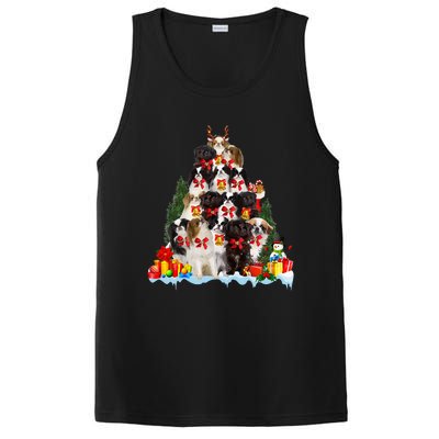 Christmas Pajama Japanese Chin Xmas Tree Gifts Dog Dad Mom PosiCharge Competitor Tank