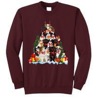 Christmas Pajama Japanese Chin Xmas Tree Gifts Dog Dad Mom Tall Sweatshirt