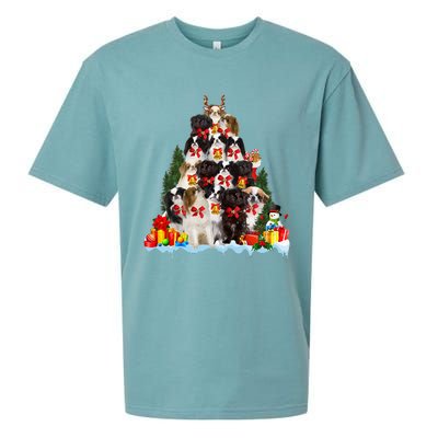 Christmas Pajama Japanese Chin Xmas Tree Gifts Dog Dad Mom Sueded Cloud Jersey T-Shirt