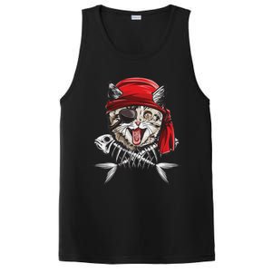 Cat Pirate Jolly Roger Flag Skull And Crossbones PosiCharge Competitor Tank