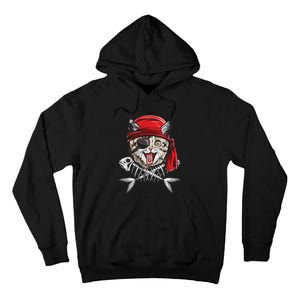 Cat Pirate Jolly Roger Flag Skull And Crossbones Tall Hoodie