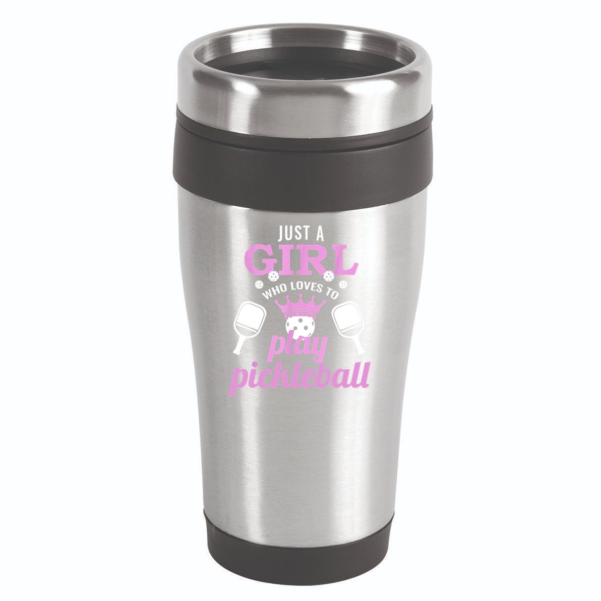 Cute Pickleball Just A Girl Who Loves To Play Pickleball Gift Ideas 16oz Travel Tumbler