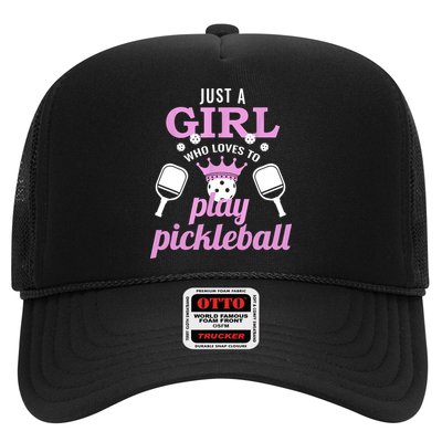 Cute Pickleball Just A Girl Who Loves To Play Pickleball Gift Ideas Trucker Hat