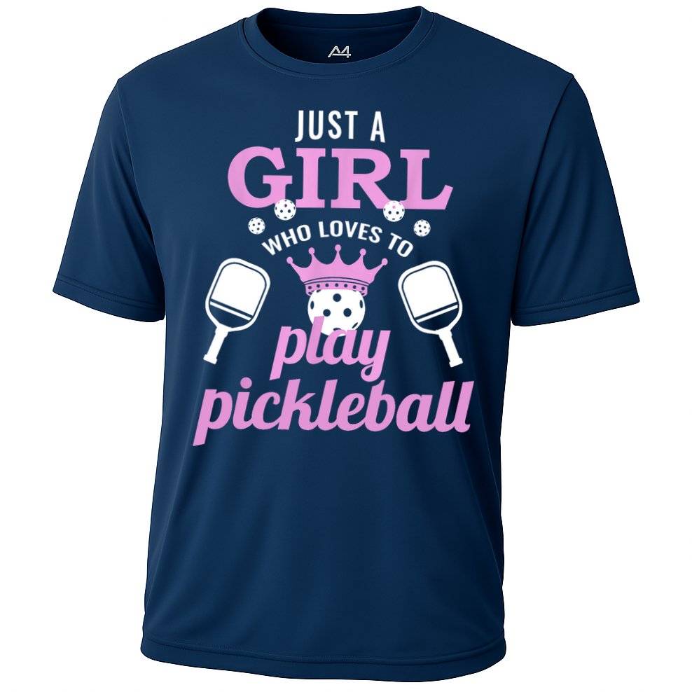Cute Pickleball Just A Girl Who Loves To Play Pickleball Gift Ideas Cooling Performance Crew T-Shirt