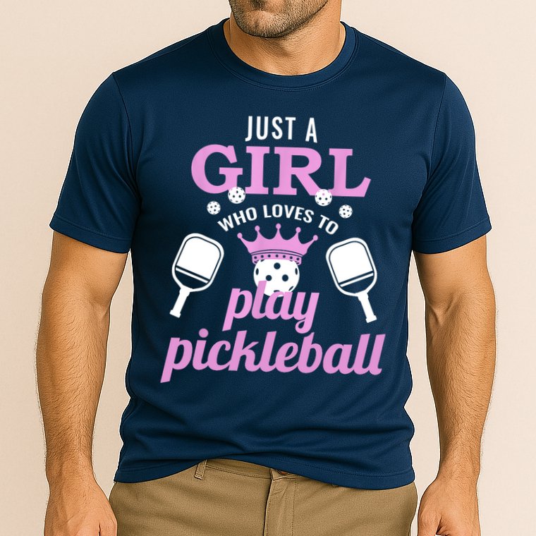 Cute Pickleball Just A Girl Who Loves To Play Pickleball Gift Ideas Cooling Performance Crew T-Shirt