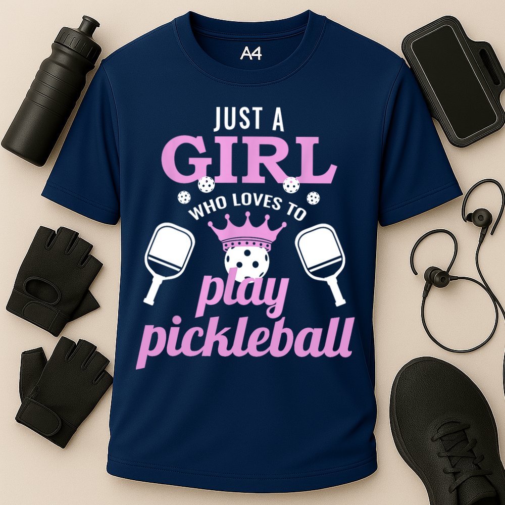 Cute Pickleball Just A Girl Who Loves To Play Pickleball Gift Ideas Cooling Performance Crew T-Shirt