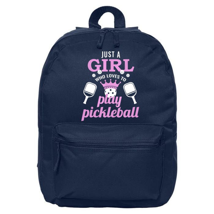 Cute Pickleball Just A Girl Who Loves To Play Pickleball Gift Ideas 16 in Basic Backpack