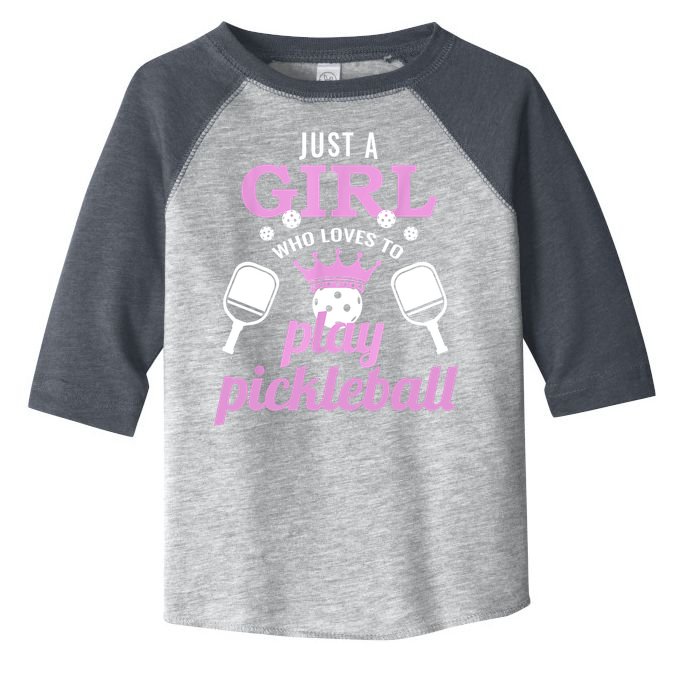 Cute Pickleball Just A Girl Who Loves To Play Pickleball Gift Ideas Toddler Fine Jersey T-Shirt