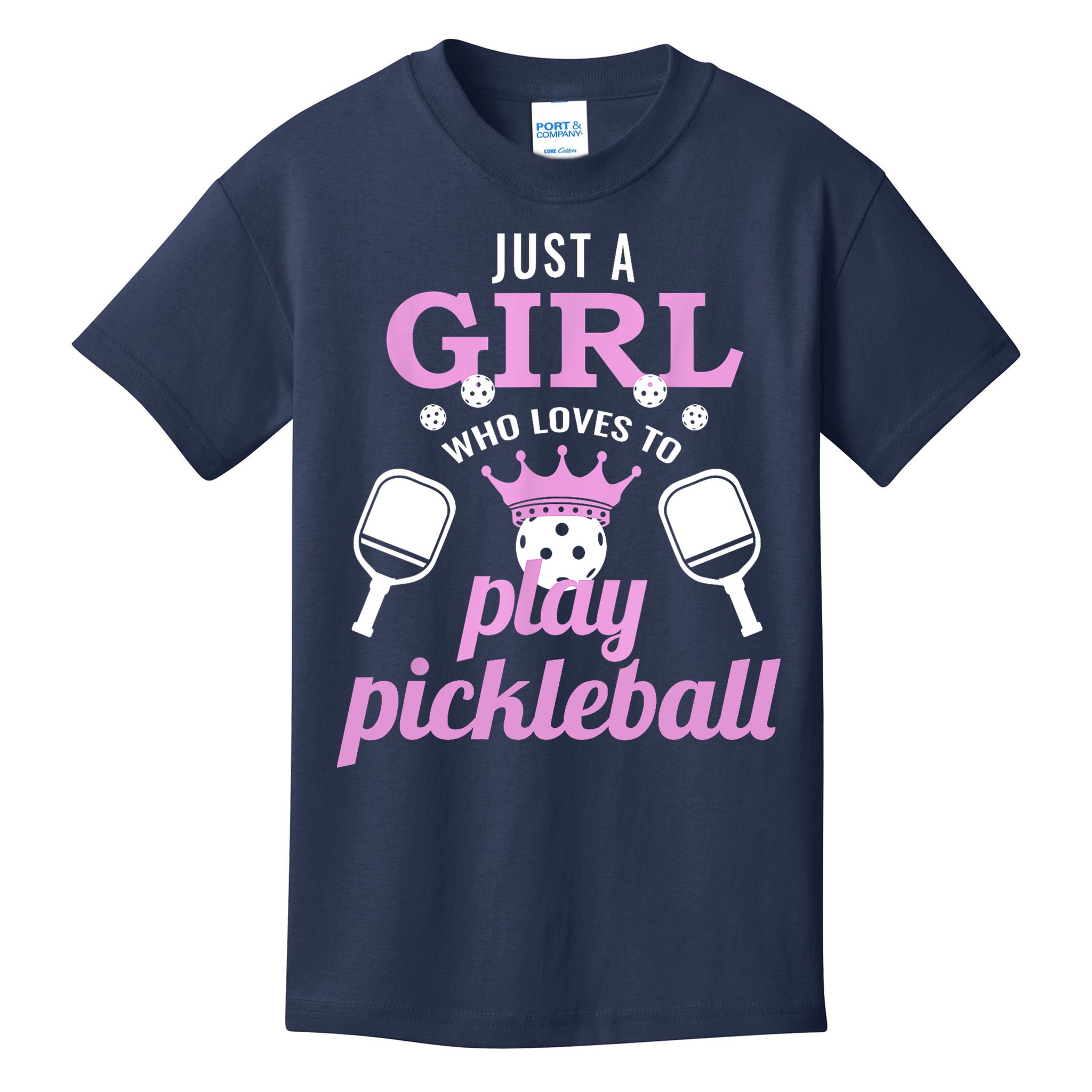 Cute Pickleball Just A Girl Who Loves To Play Pickleball Gift Ideas Kids T-Shirt