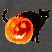 Creepy Pumpkin Jack O Lantern Black Cat Halloween Vector Backpack
