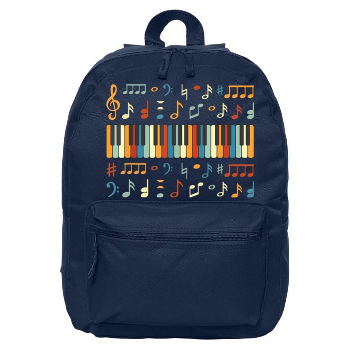 Cool Piano Keyboard Player Funny Pianist Keyboardist Outfit 16 in Basic Backpack