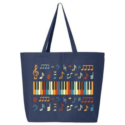 Cool Piano Keyboard Player Funny Pianist Keyboardist Outfit 25L Jumbo Tote