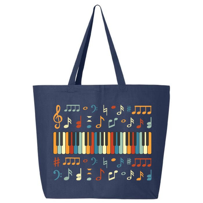 Cool Piano Keyboard Player Funny Pianist Keyboardist Outfit 25L Jumbo Tote