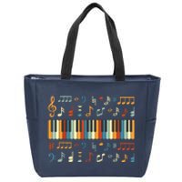 Cool Piano Keyboard Player Funny Pianist Keyboardist Outfit Zip Tote Bag